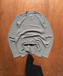 DARK GREY WAFFLE LONG SLEEVE TEE