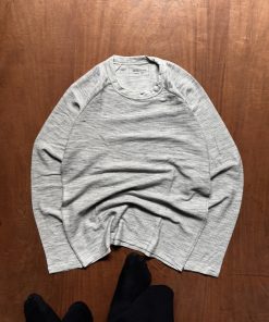 HEATHERED GREY SUMMER WAFFLE LONG SLEEVE TEE