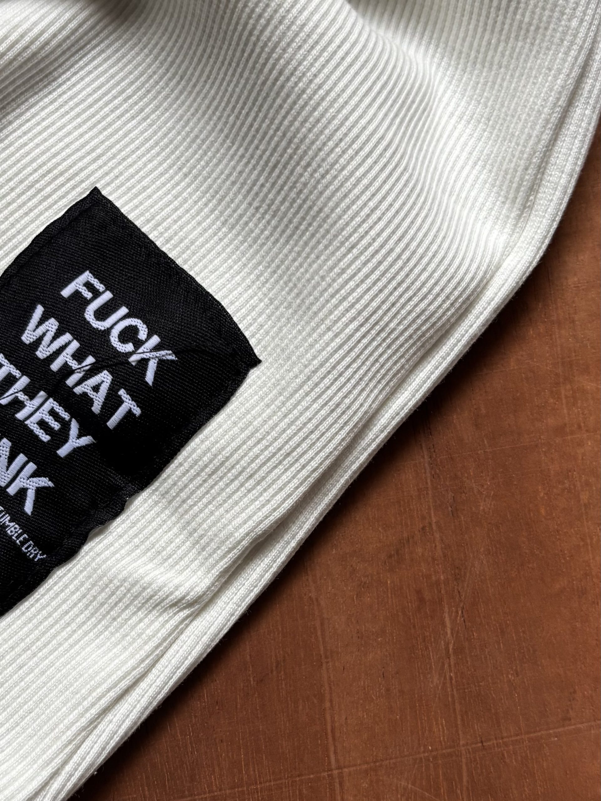LIGHT OFF-WHITE TANK TOP BY GARAGEOFMULDHON. - Image 5