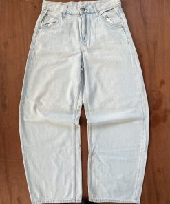 CIRCLE CUT BAGGY JEANS