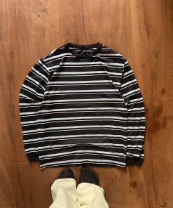 UNIQLO SKY BLUE STRIPE WAFFLE TEE