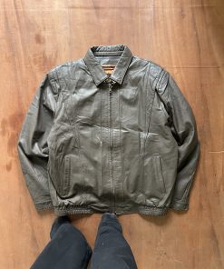 KENNO ITALIAN VINTAGE PATTERN WASHED LEATHER JACKET
