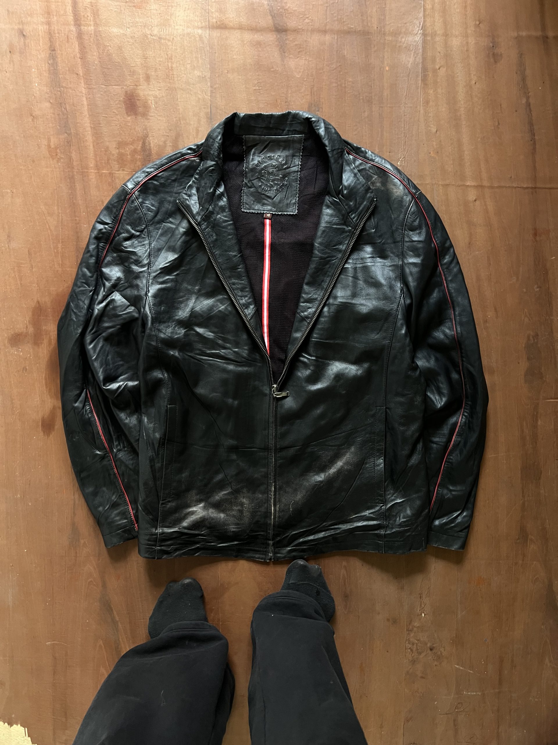 ITALIAN BIKER WASHED FITTED JACKEY - Image 3