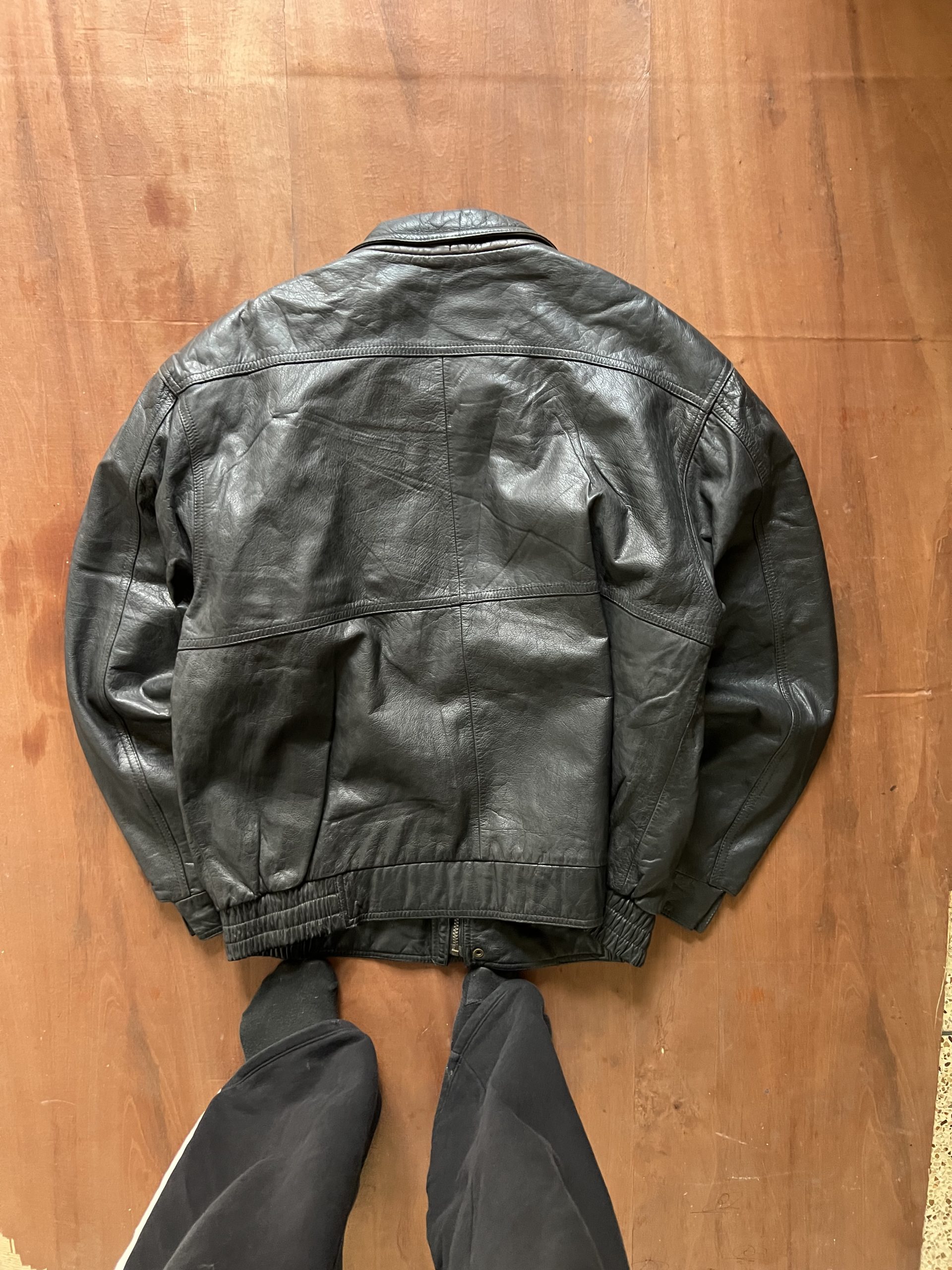 ESQUIRE ITALIAN VINTAGE PATTERN WASHED LEATHER JACKET - Image 5